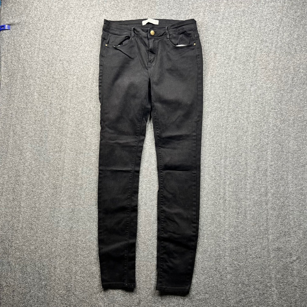 Zara Trafaluc Skinny Jeans Womens Size 6 Black Denim Slim Fit Stretch Pants